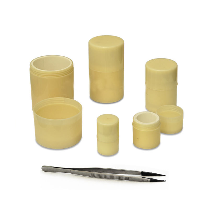 Test weight tweezers and storage accessories